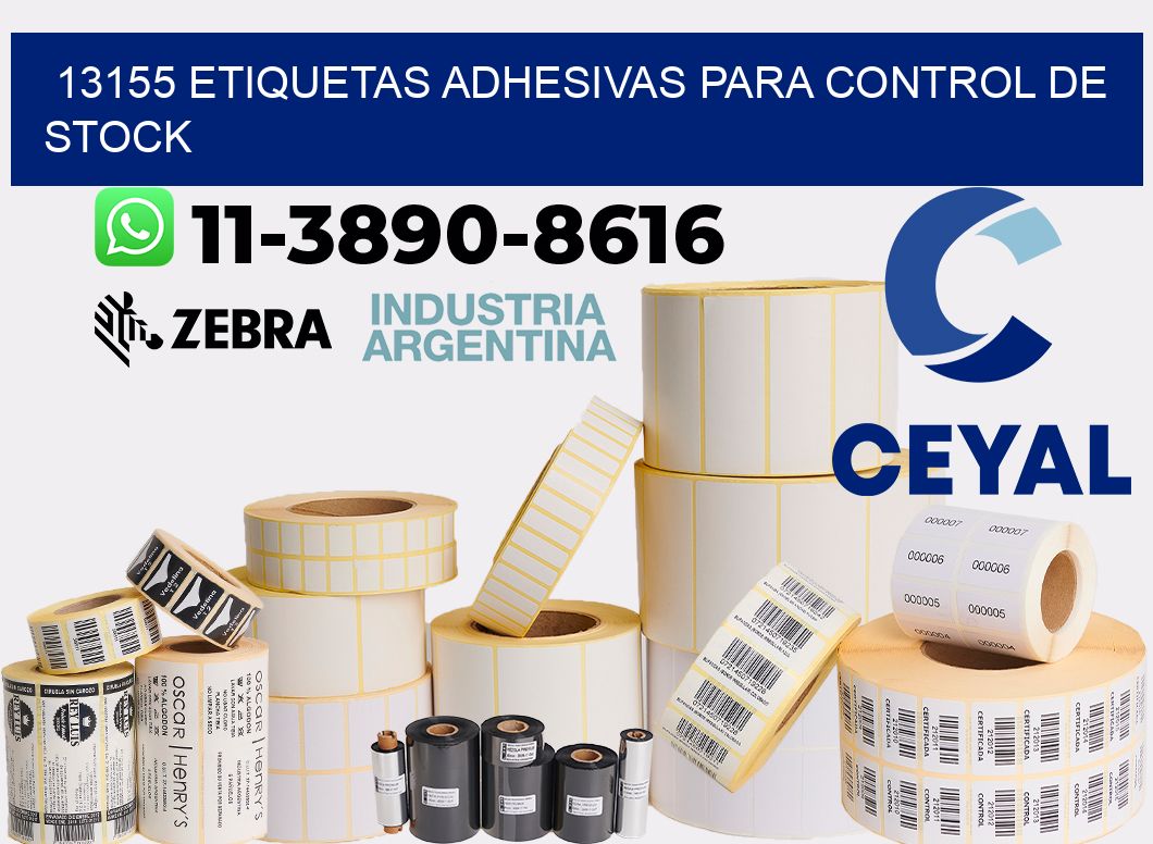 13155 Etiquetas adhesivas para control de stock