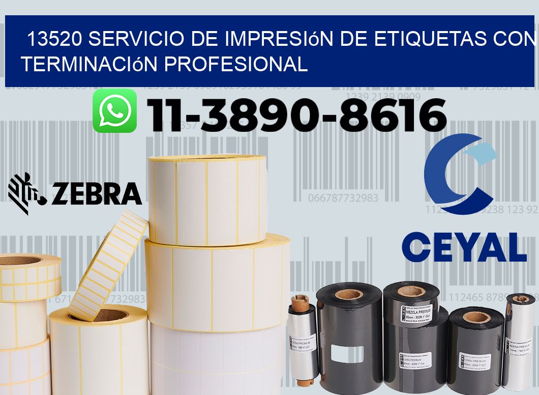 13520 Servicio de impresión de etiquetas con terminación profesional