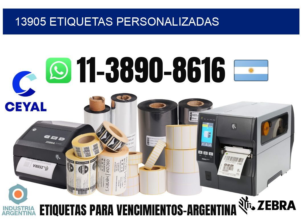 13905 etiquetas personalizadas