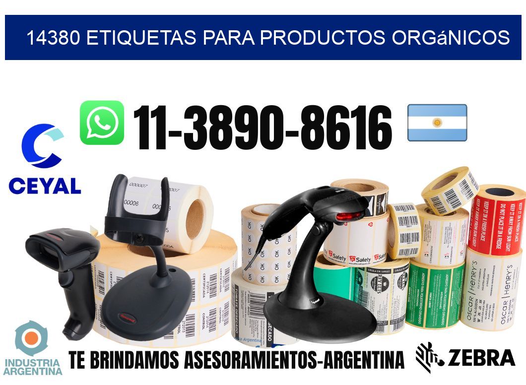 14380 Etiquetas para productos orgánicos | Impresoras Etiquetas