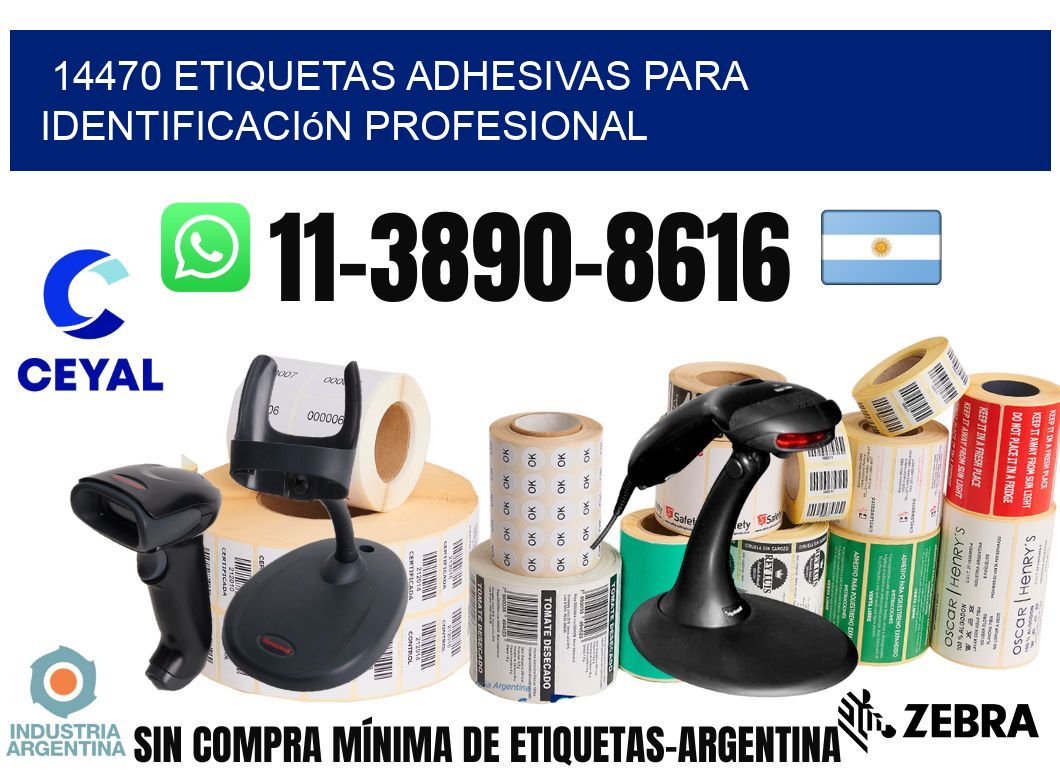 14470 Etiquetas adhesivas para identificación profesional