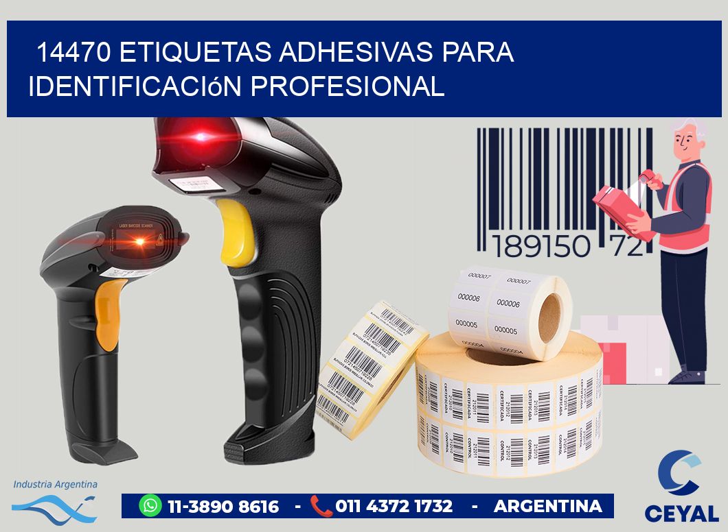 14470 Etiquetas adhesivas para identificación profesional