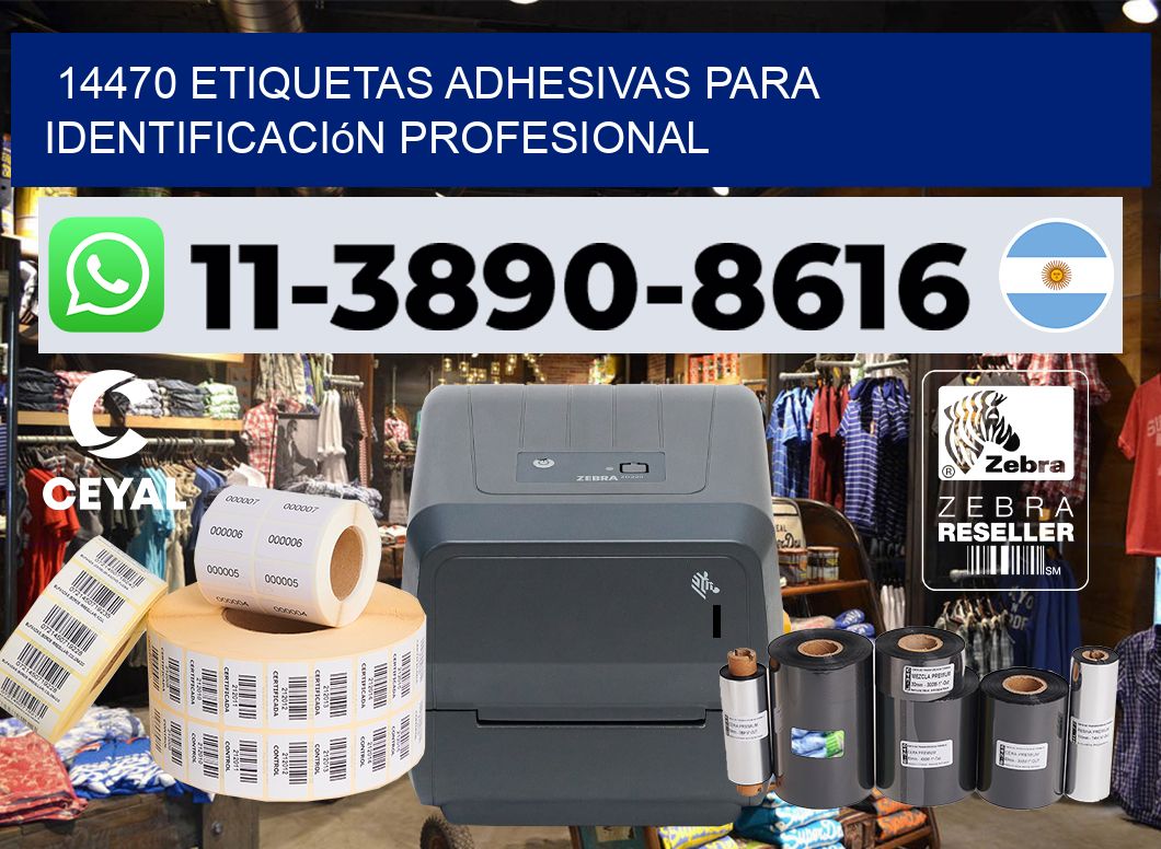 14470 Etiquetas adhesivas para identificación profesional