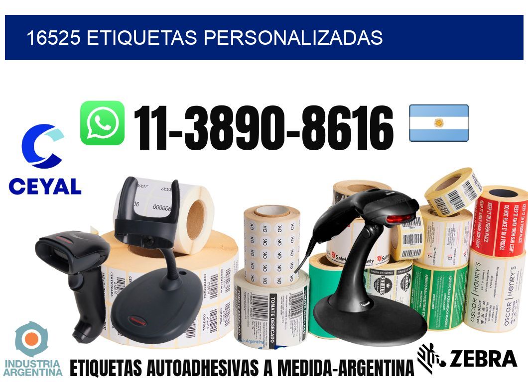 16525 etiquetas personalizadas