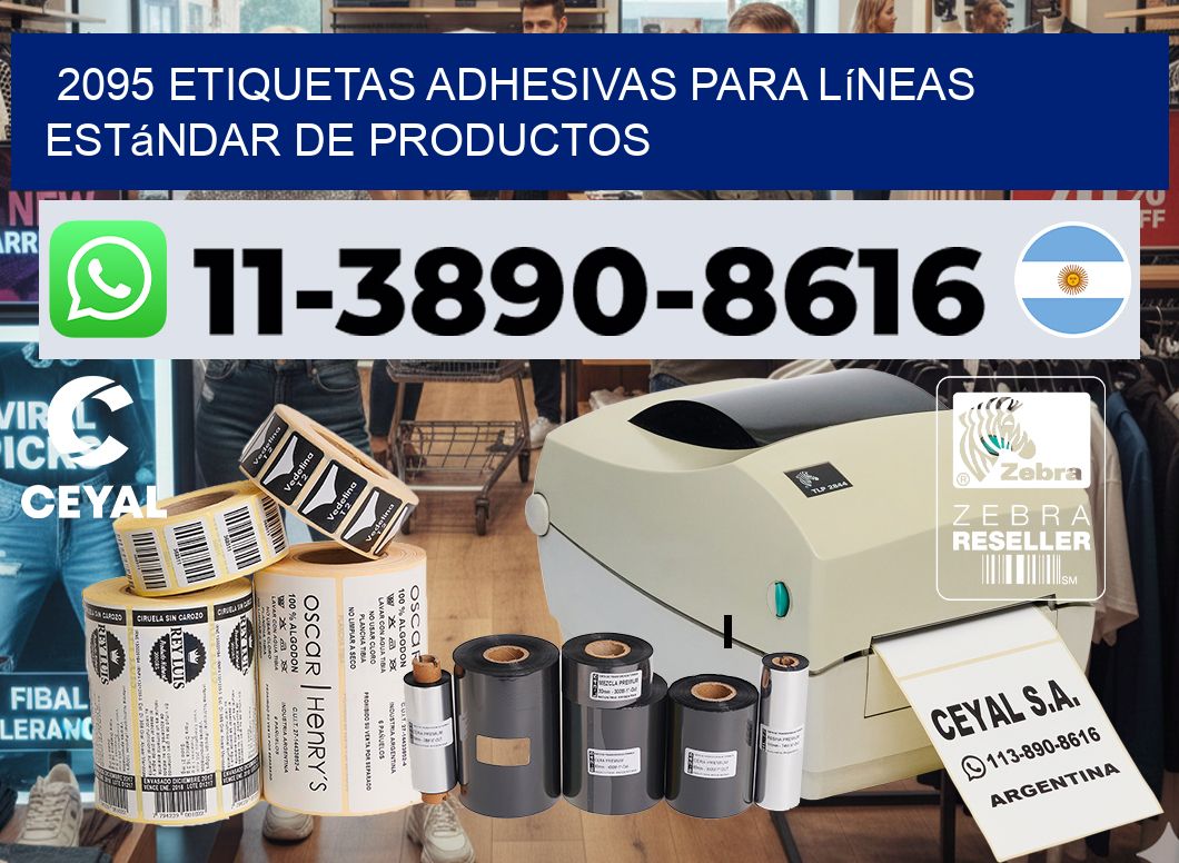 2095 Etiquetas adhesivas para líneas estándar de productos
