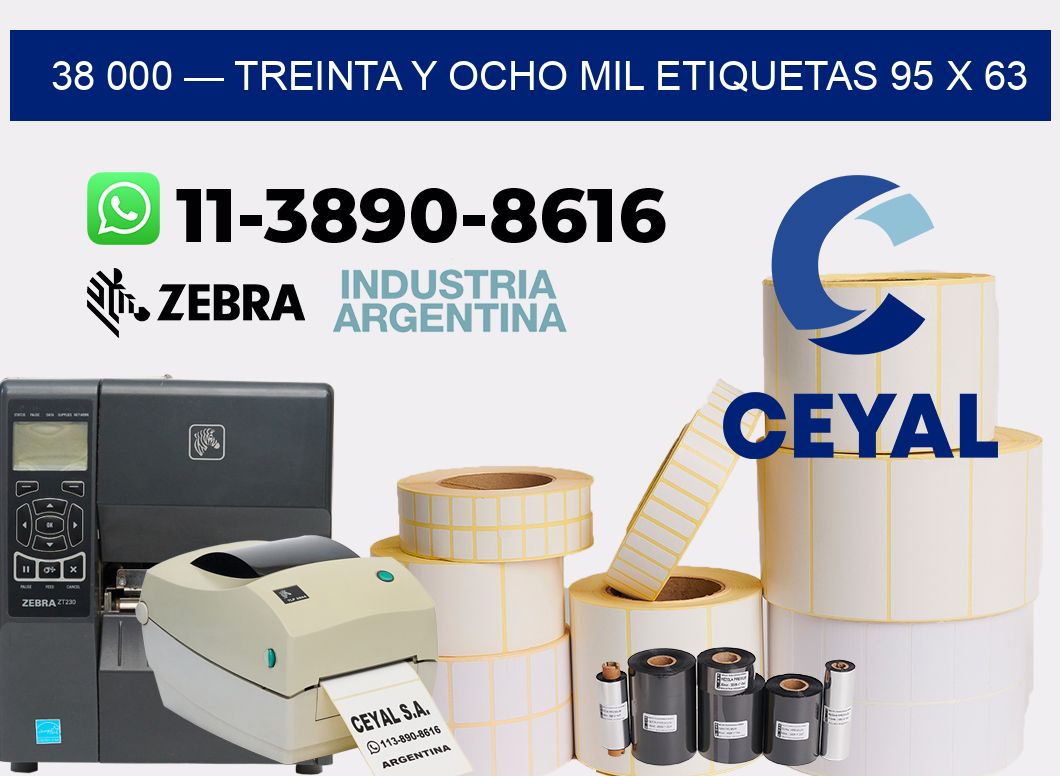 38 000 — treinta y ocho mil etiquetas 95 x 63