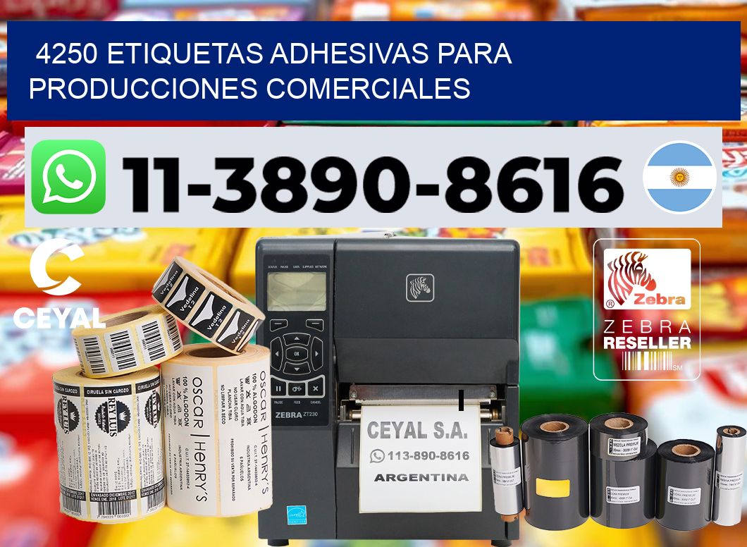 4250 Etiquetas adhesivas para producciones comerciales