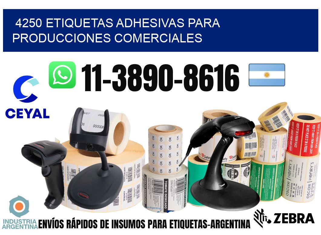 4250 Etiquetas adhesivas para producciones comerciales