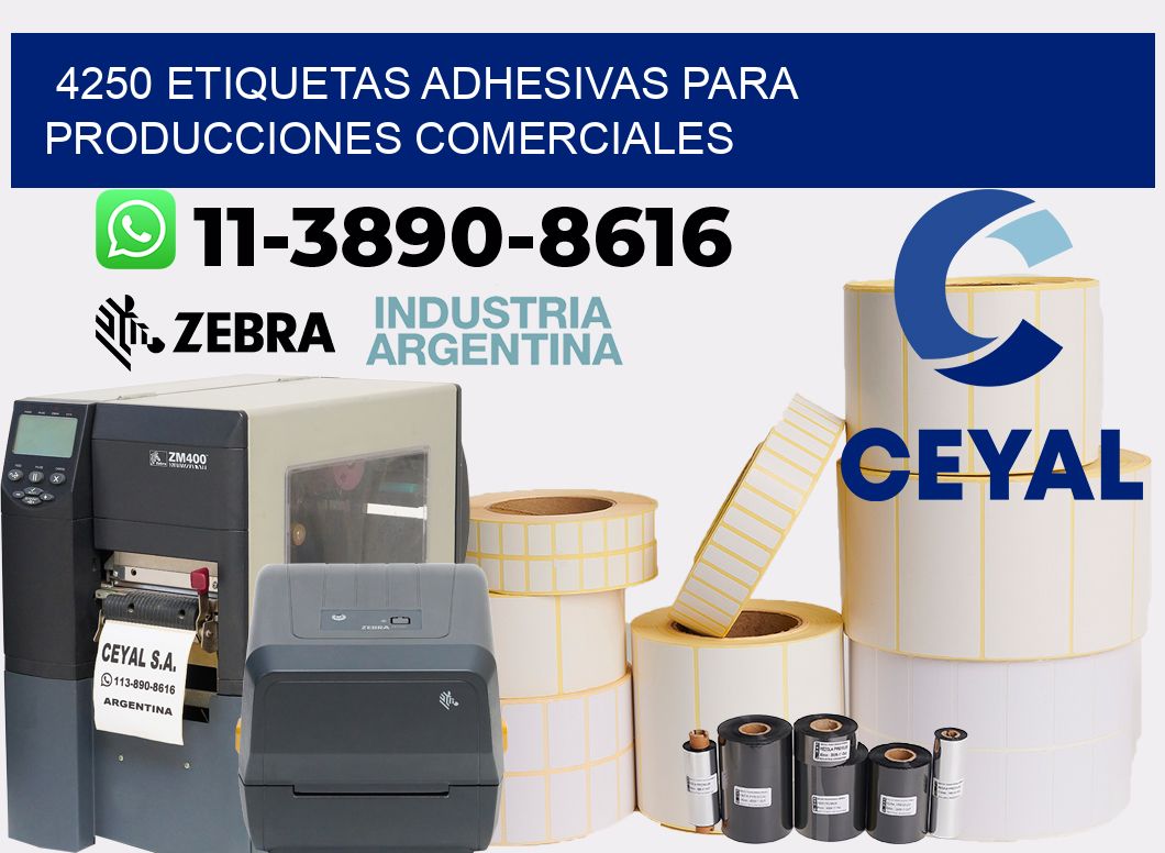4250 Etiquetas adhesivas para producciones comerciales