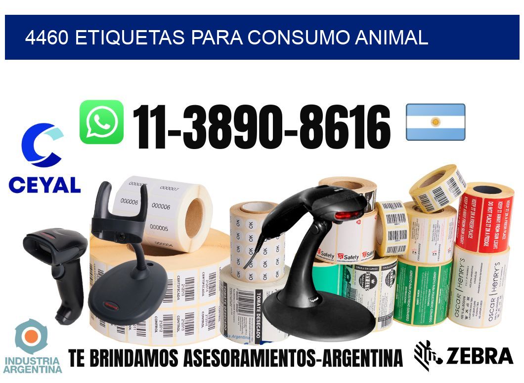 4460 Etiquetas para consumo animal