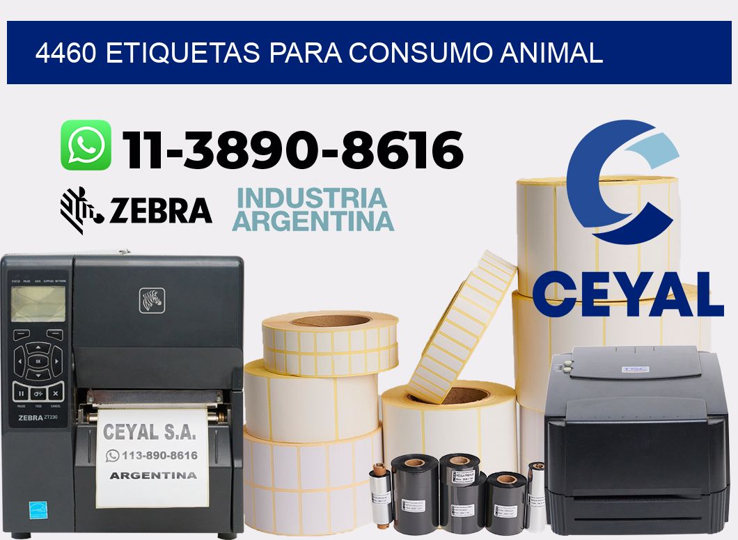 4460 Etiquetas para consumo animal