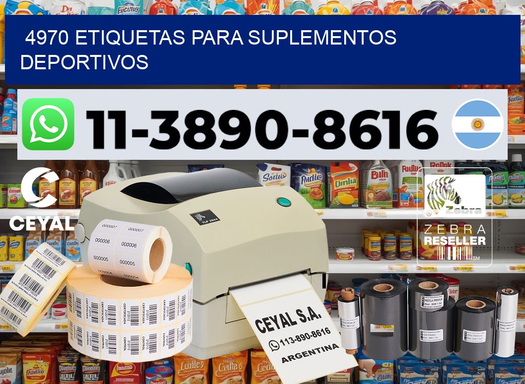 4970 Etiquetas para suplementos deportivos