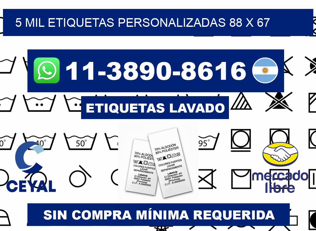 5 mil etiquetas personalizadas 88 x 67