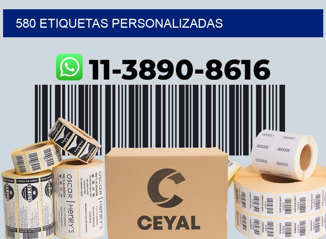 580 etiquetas personalizadas