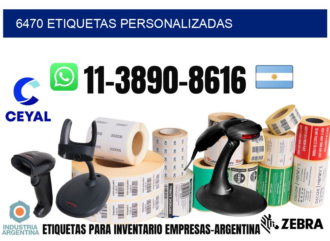 6470 etiquetas personalizadas