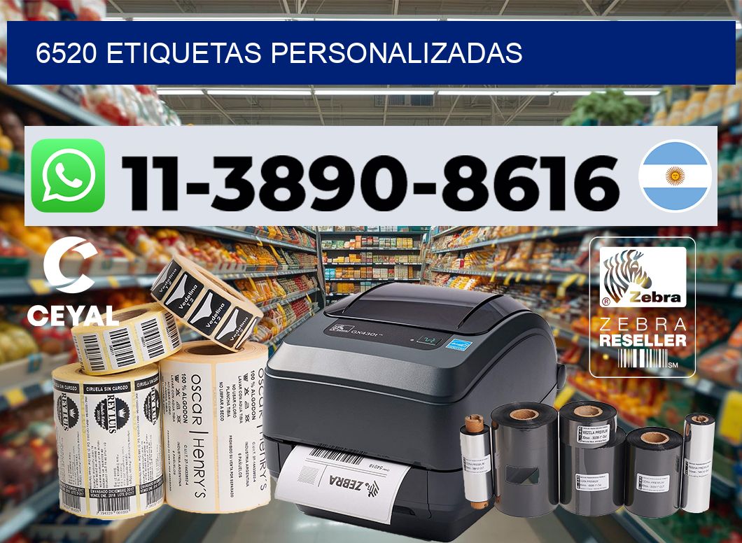 6520 etiquetas personalizadas