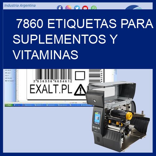 7860 Etiquetas para suplementos y vitaminas