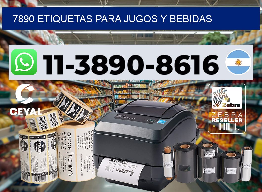 7890 Etiquetas para jugos y bebidas