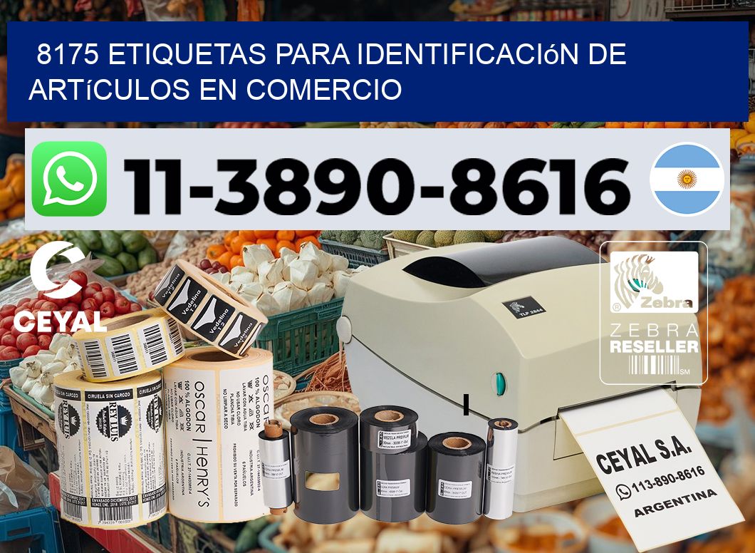 8175 Etiquetas para identificación de artículos en comercio