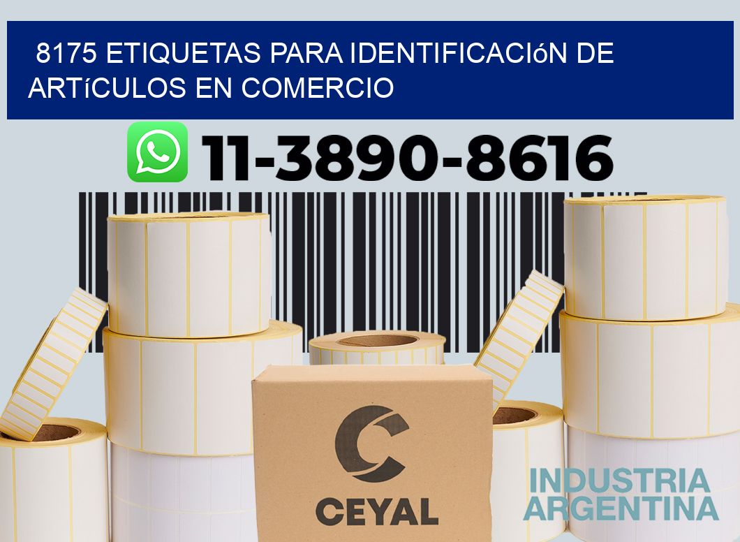 8175 Etiquetas para identificación de artículos en comercio
