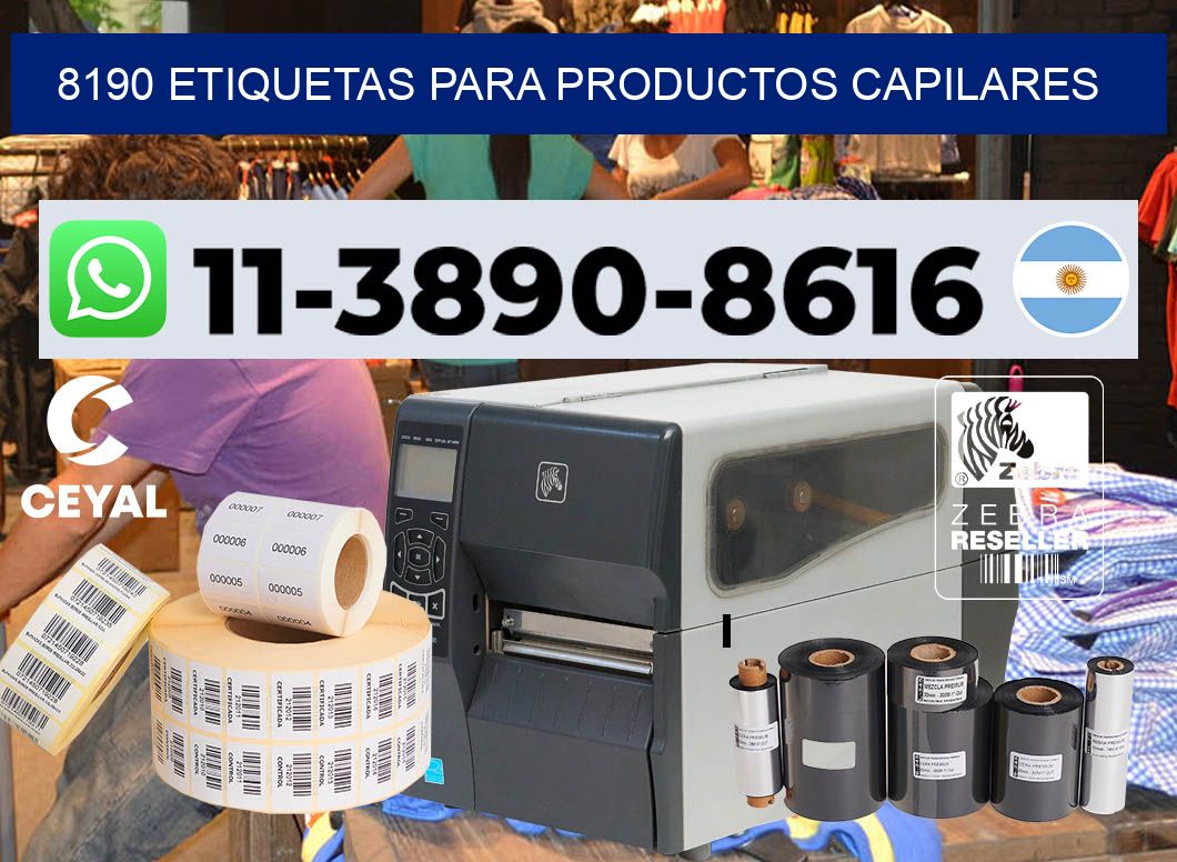 8190 Etiquetas para productos capilares