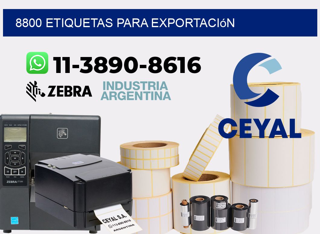 8800 Etiquetas para exportación