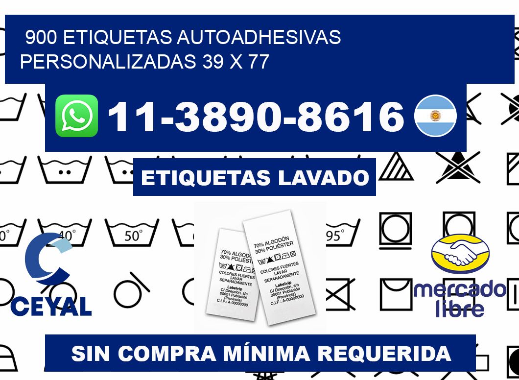 900 Etiquetas autoadhesivas personalizadas 39 x 77