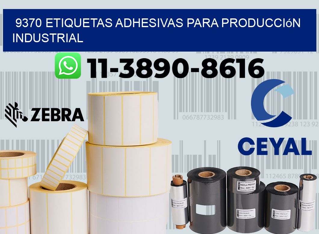 9370 Etiquetas adhesivas para producción industrial