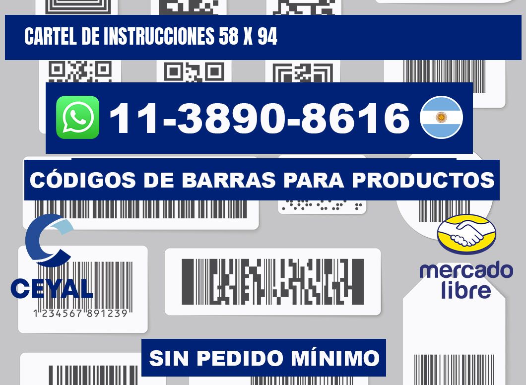 Cartel de instrucciones 58 x 94