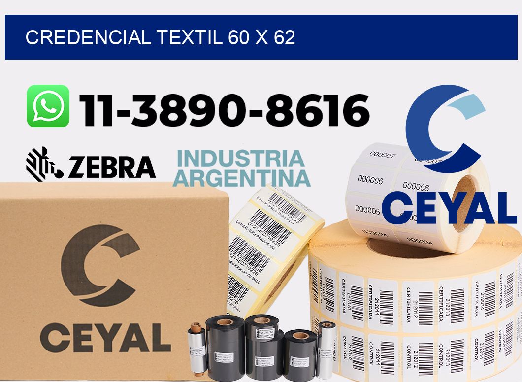 Credencial textil 60 x 62