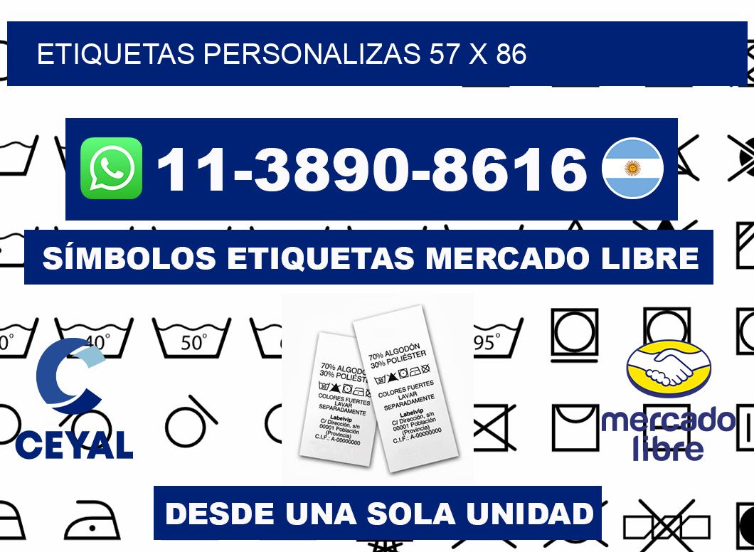 ETIQUETAS PERSONALIZAS 57 x 86