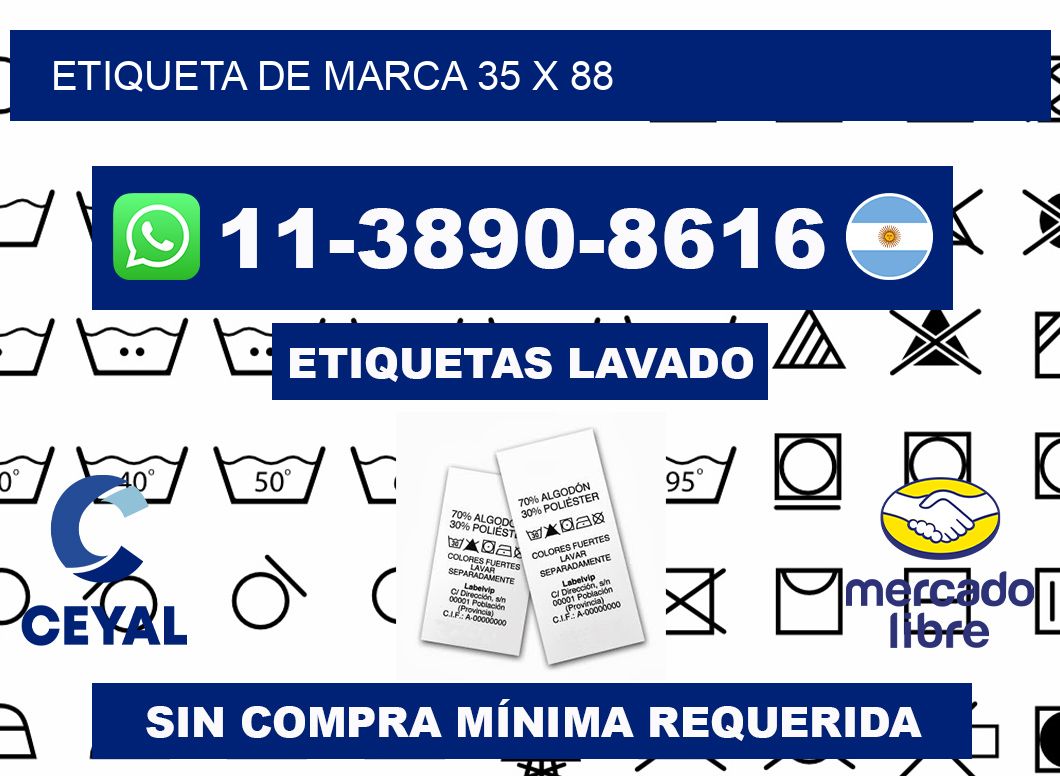 Etiqueta de marca 35 x 88