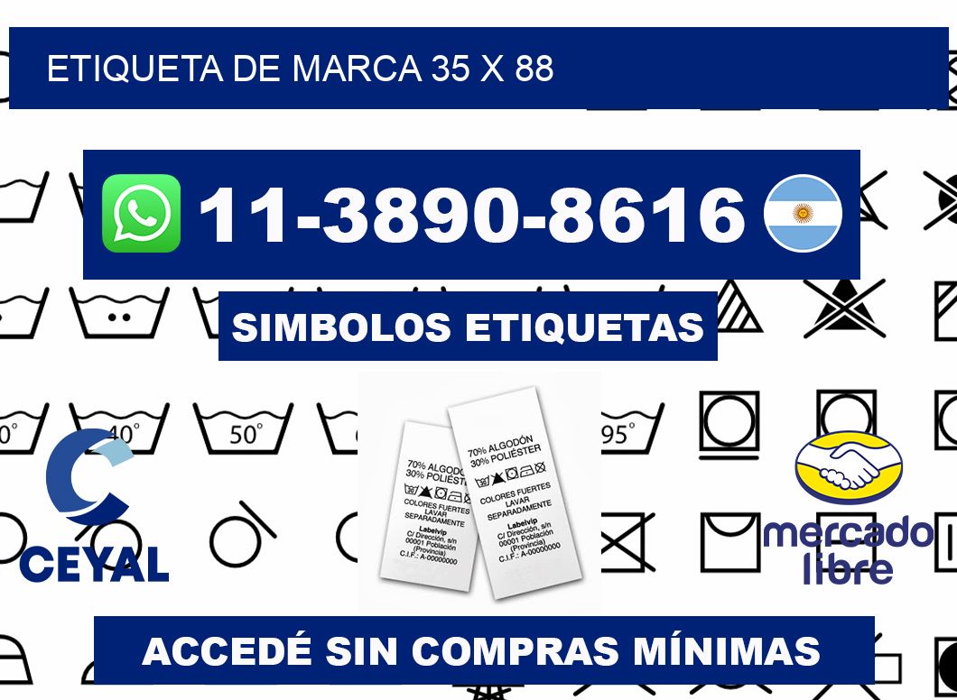 Etiqueta de marca 35 x 88