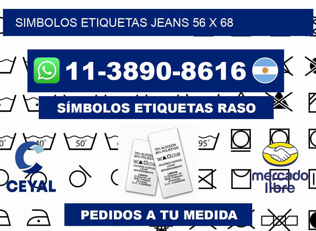SIMBOLOS ETIQUETAS JEANS 56 x 68