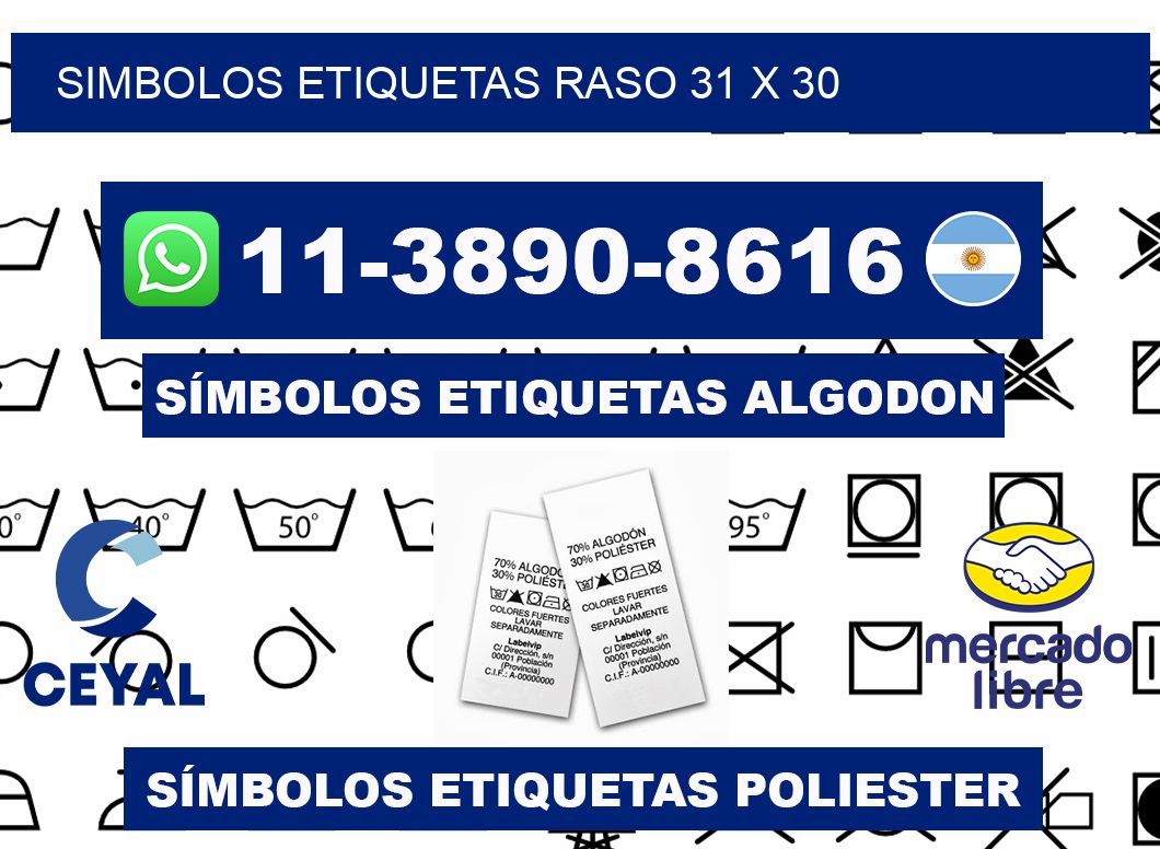 SIMBOLOS ETIQUETAS RASO 31 x 30