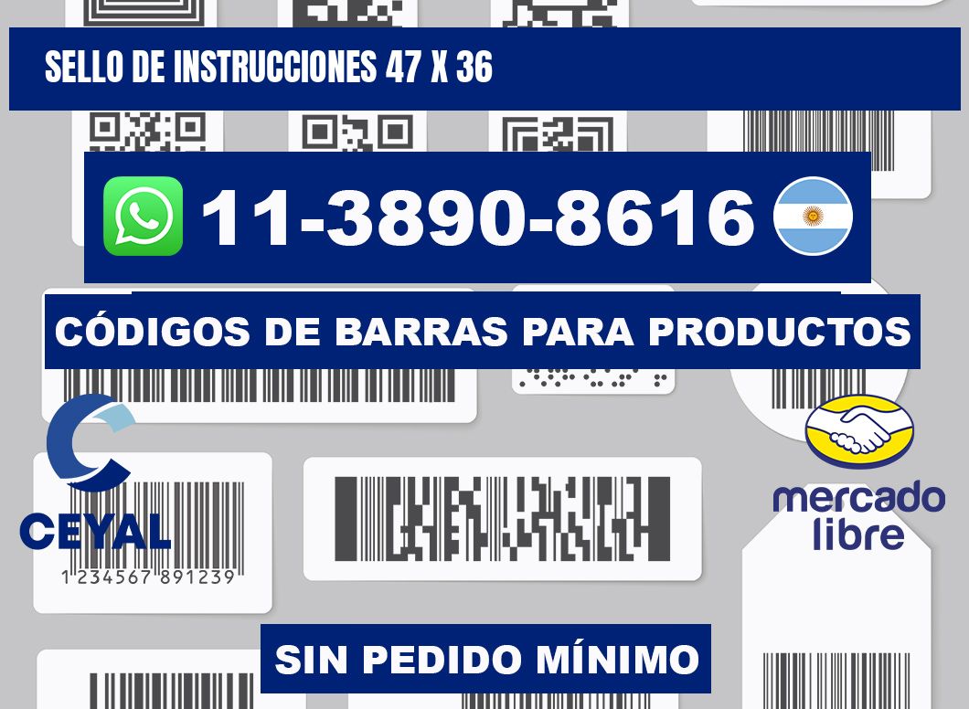 Sello de instrucciones 47 x 36