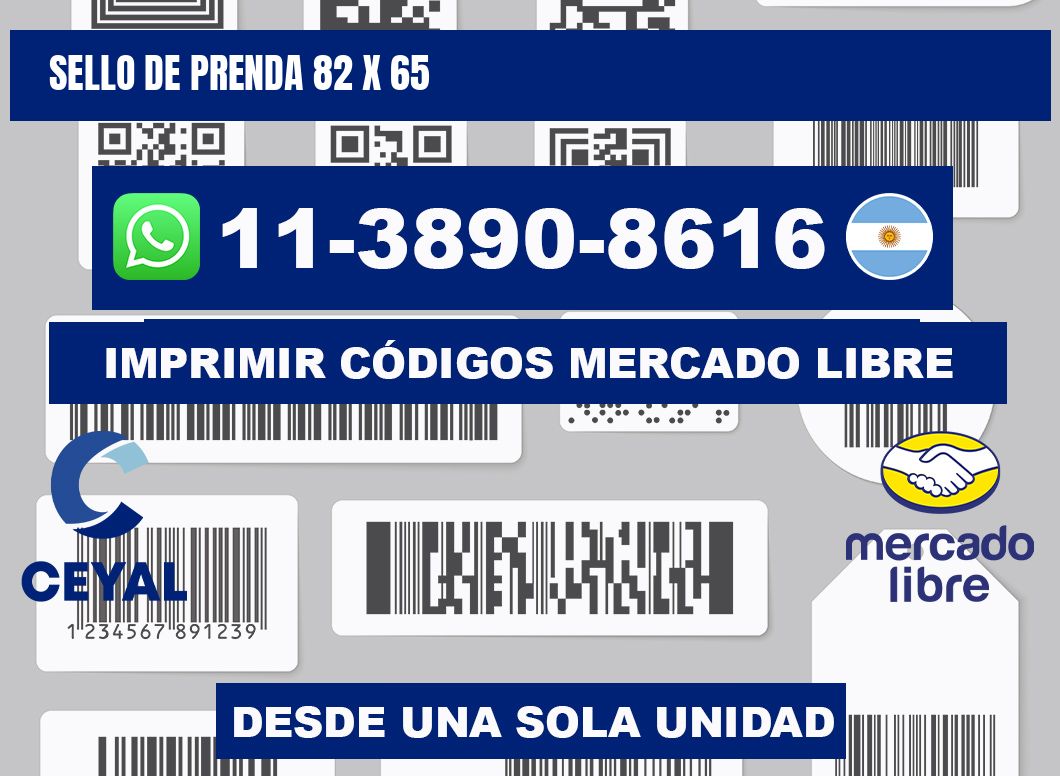 Sello de prenda 82 x 65