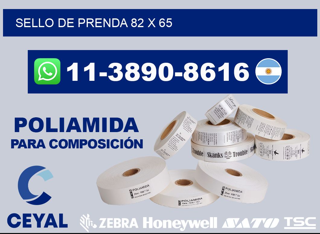 Sello de prenda 82 x 65