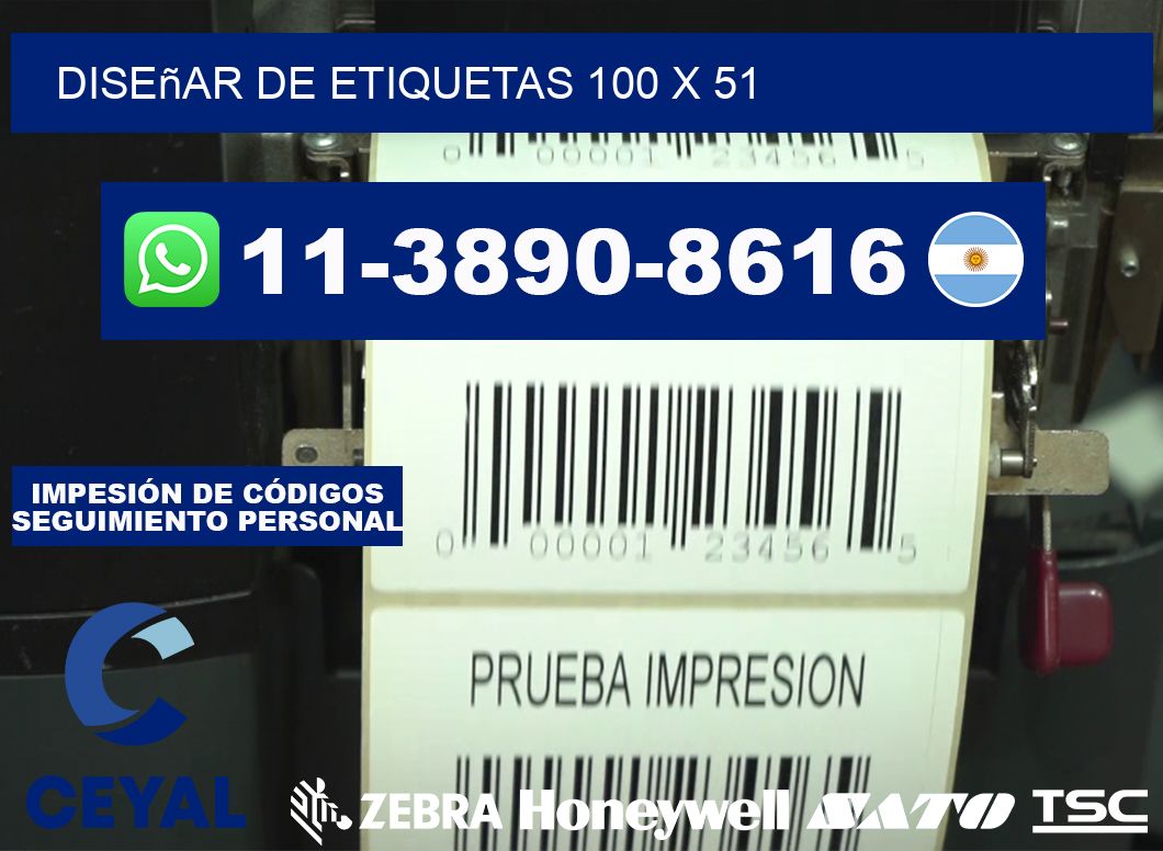 diseñar de etiquetas 100 x 51