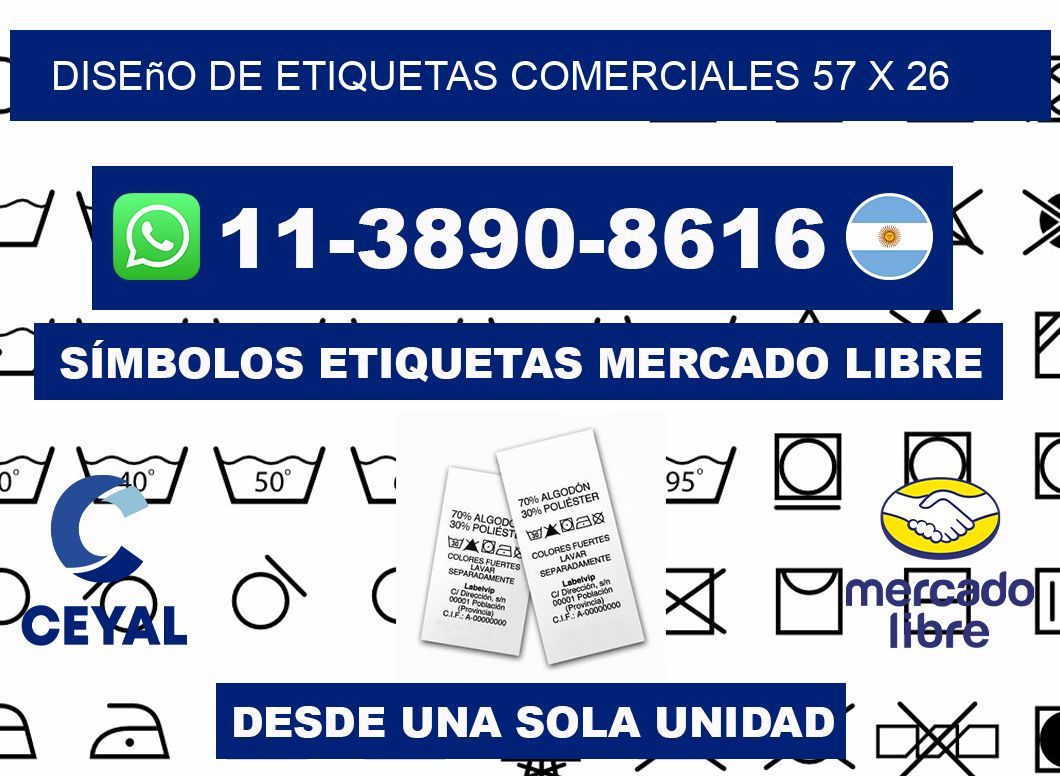 diseño de etiquetas comerciales 57 x 26