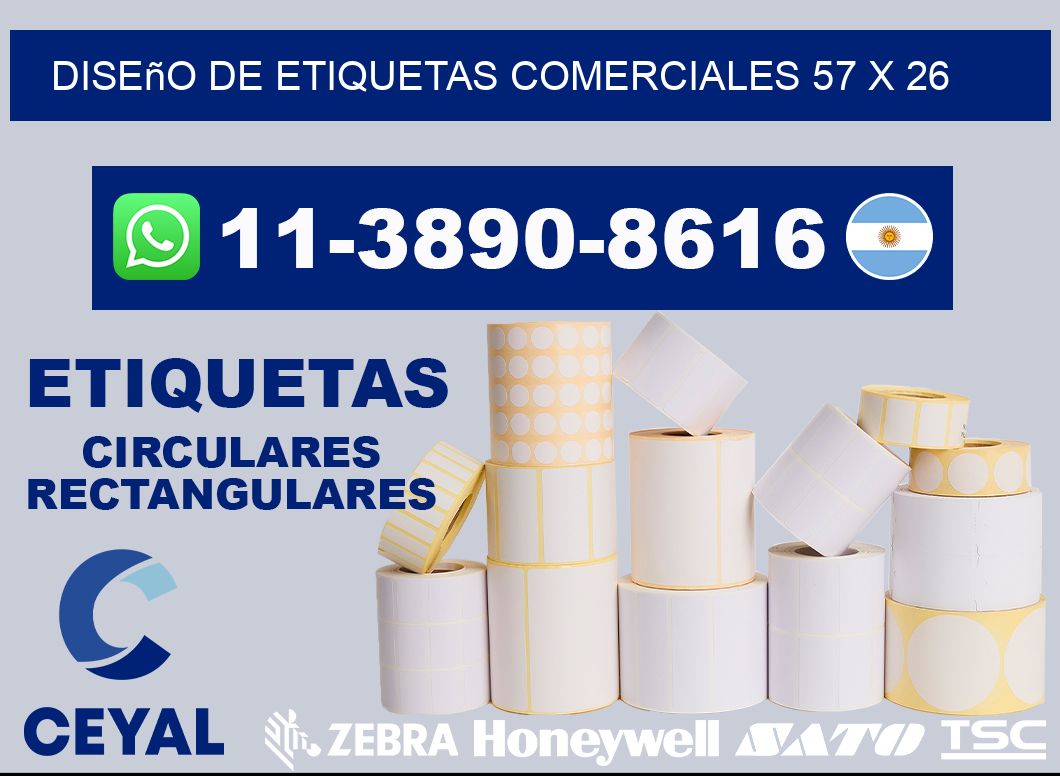diseño de etiquetas comerciales 57 x 26