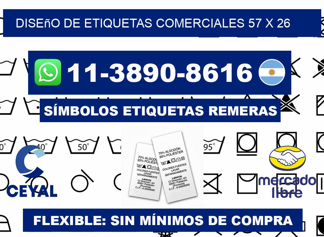 diseño de etiquetas comerciales 57 x 26