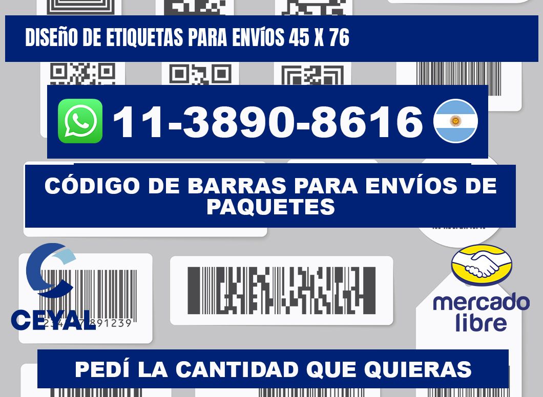 diseño de etiquetas para envíos 45 x 76