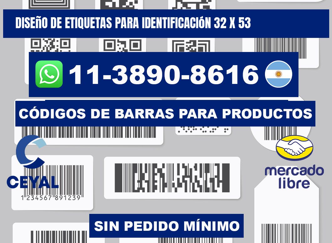 diseño de etiquetas para identificación 32 x 53