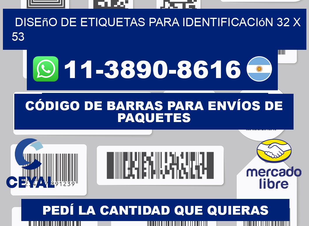 diseño de etiquetas para identificación 32 x 53