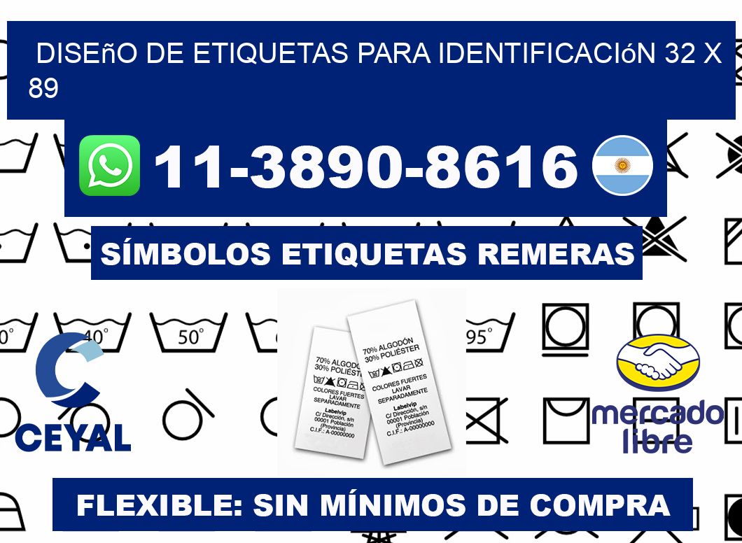 diseño de etiquetas para identificación 32 x 89