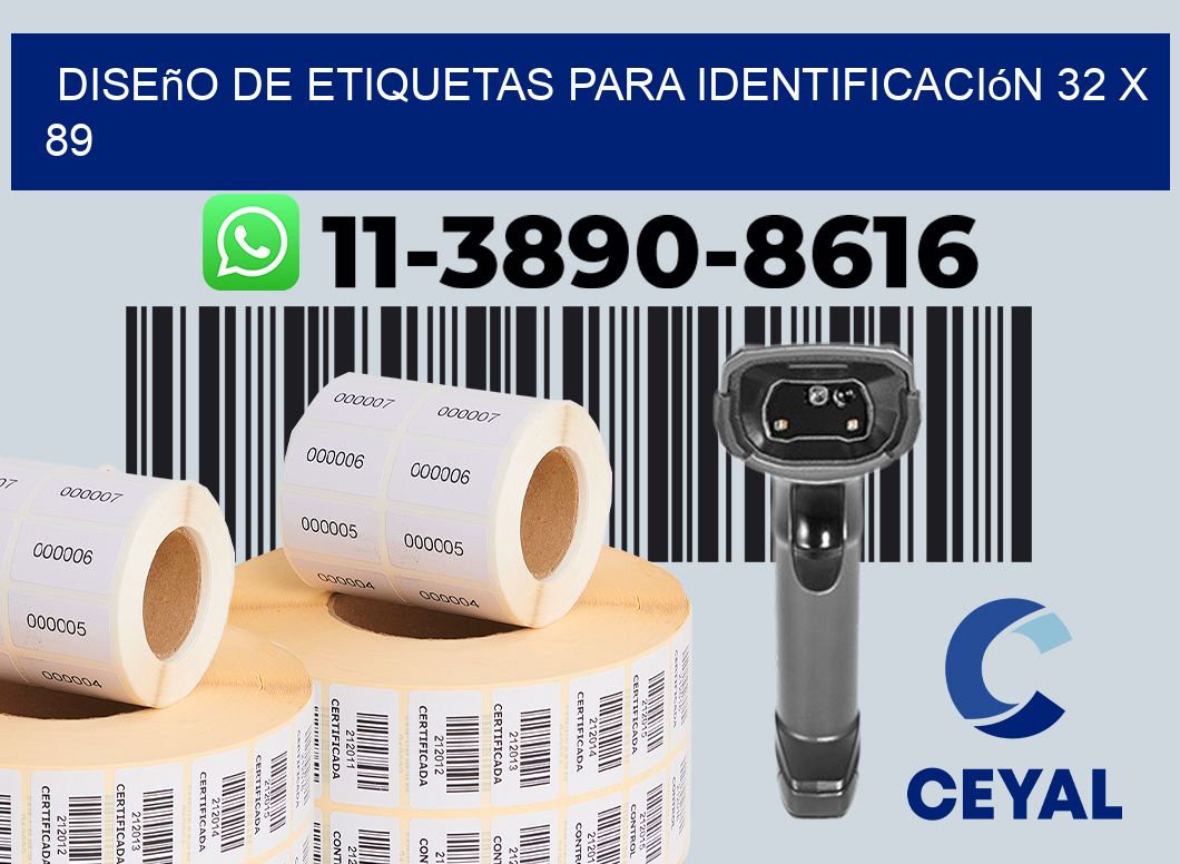 diseño de etiquetas para identificación 32 x 89