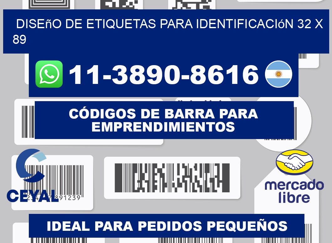 diseño de etiquetas para identificación 32 x 89