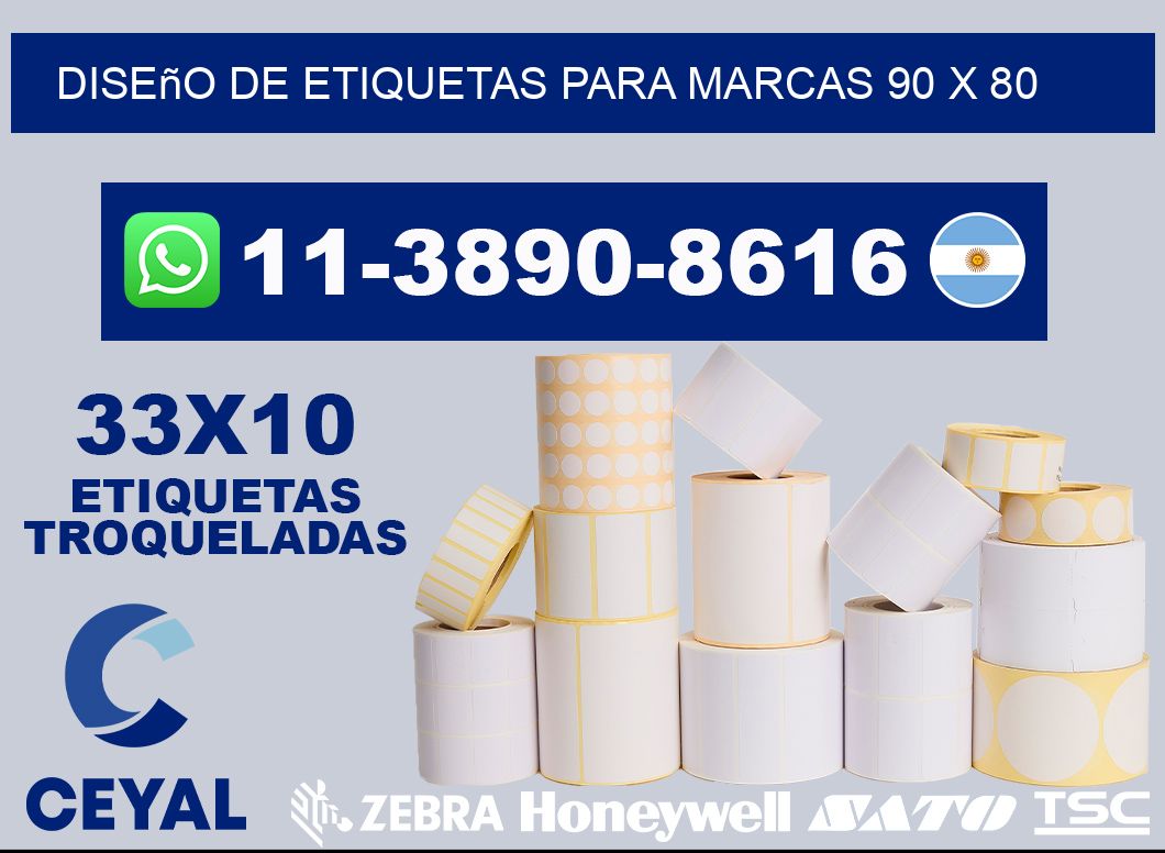 diseño de etiquetas para marcas 90 x 80