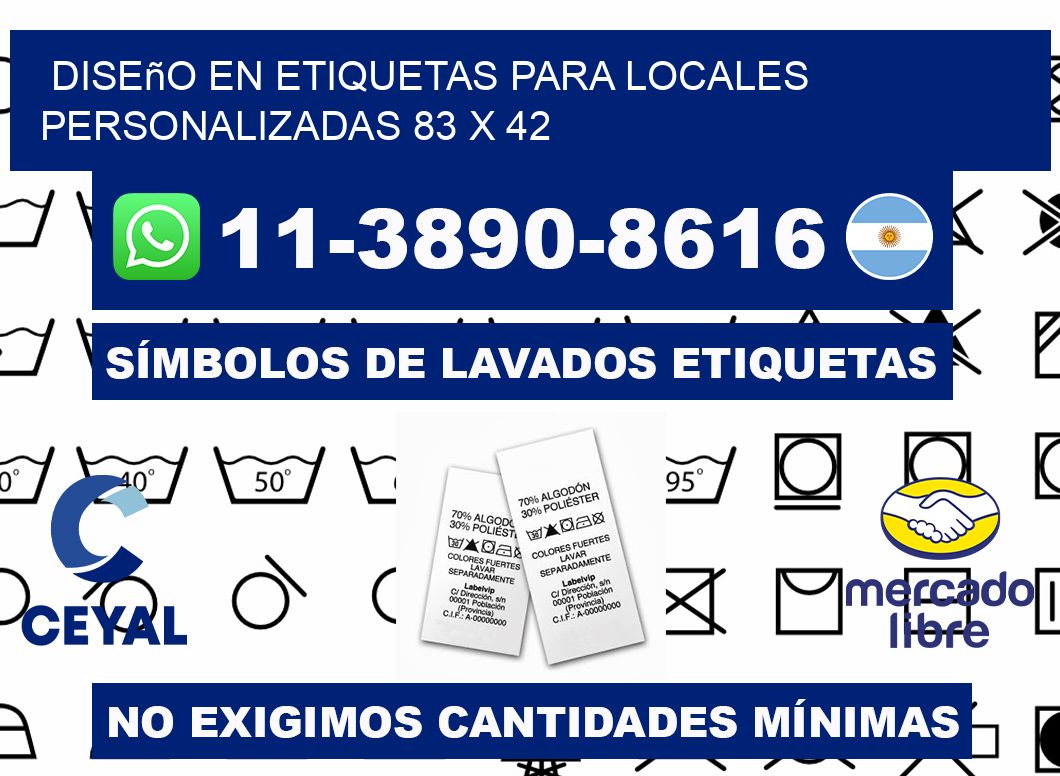 diseño en etiquetas para locales personalizadas 83 x 42